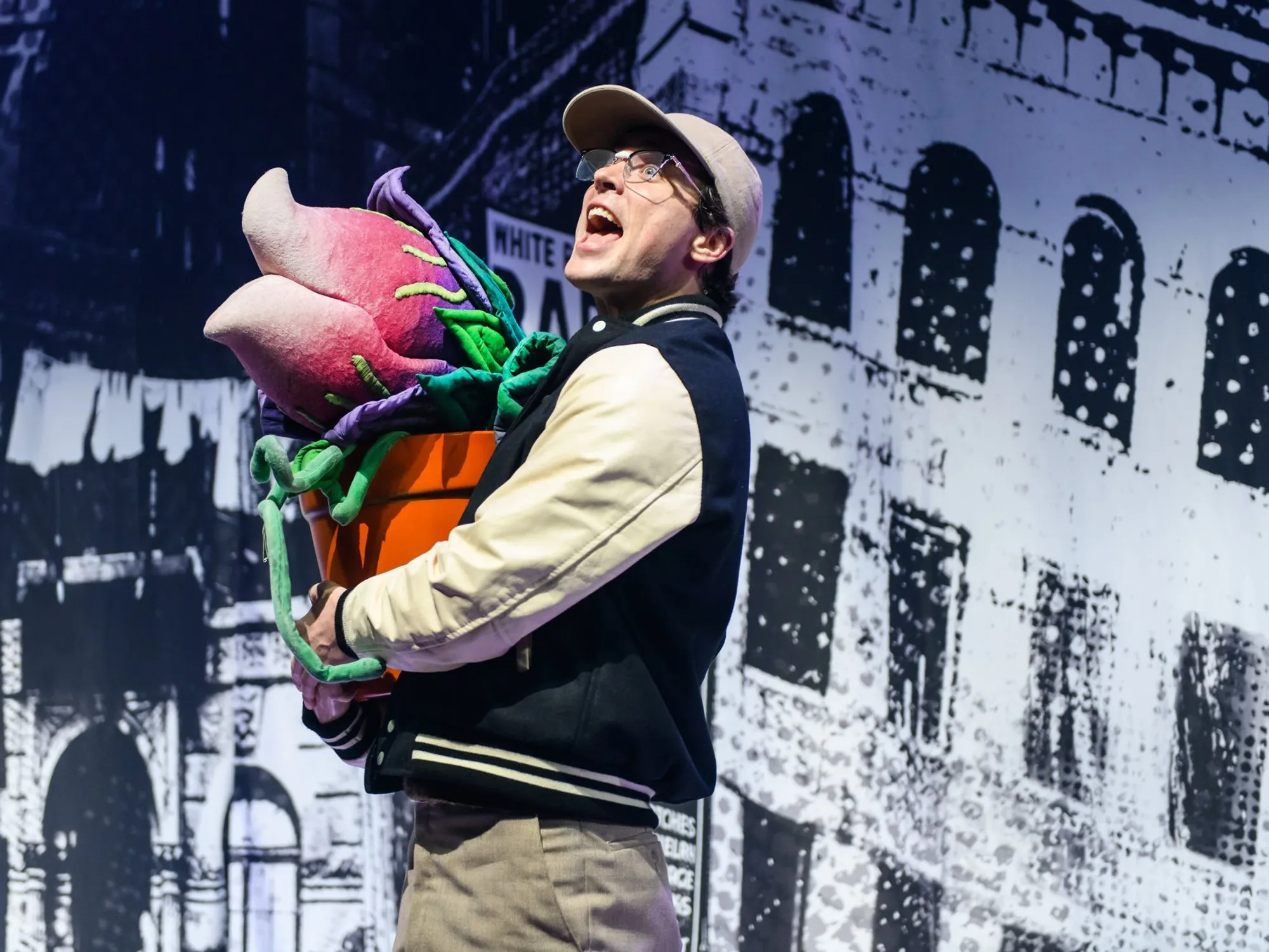 Little Shop of Horrors on stage. Photo: Joel Devereux