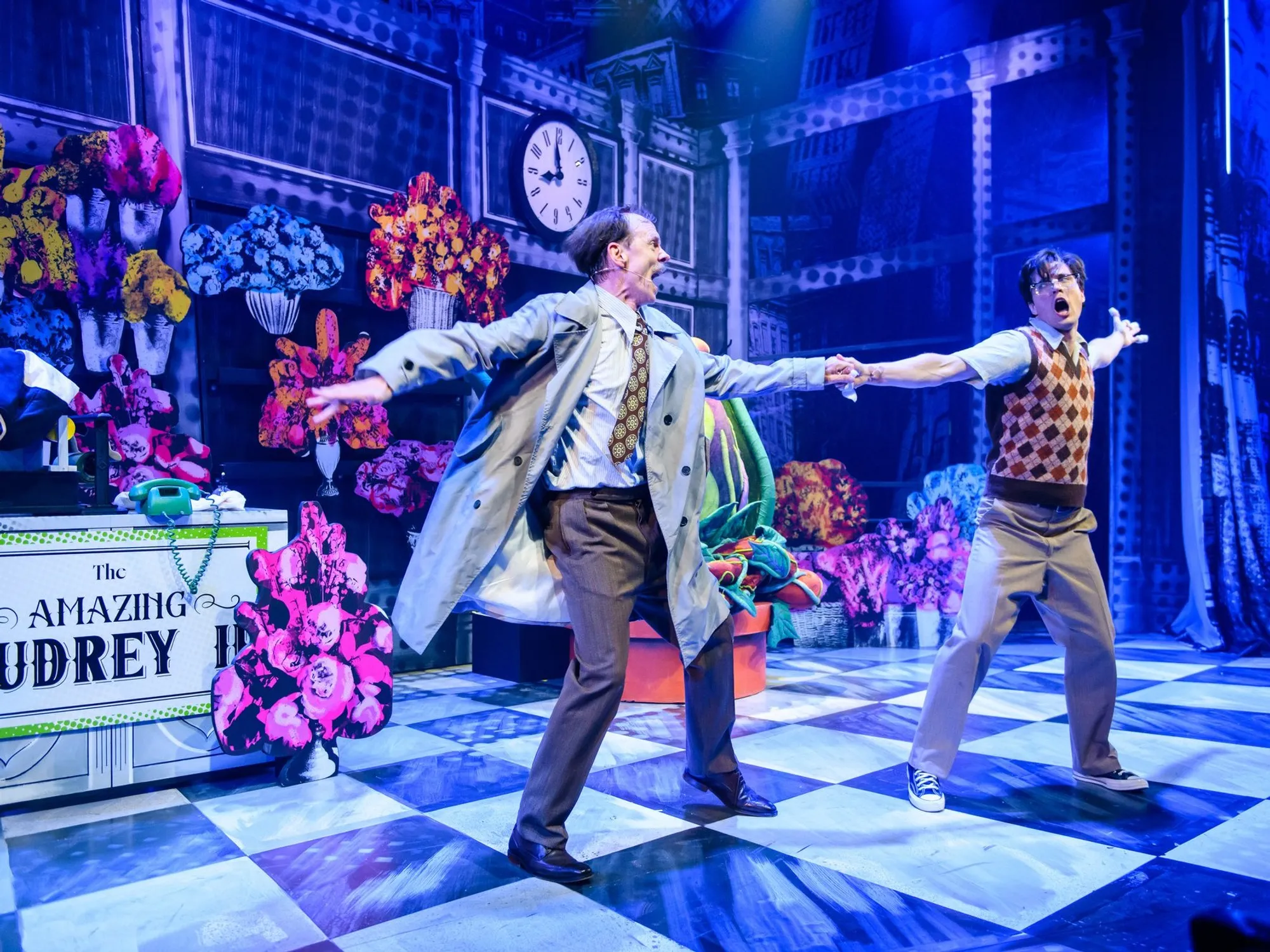 Little Shop of Horrors on stage. Photo: Joel Devereux